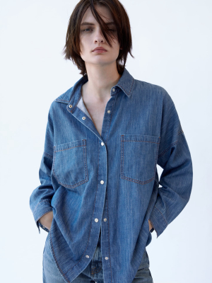 Oversized Denim Shirt