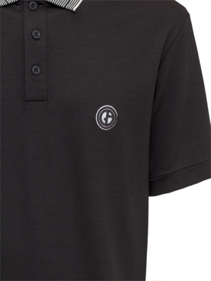 Giorgio Armani Logo Embroidered Polo Shirt