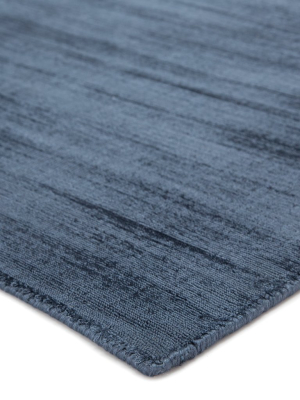 Yasmin Handmade Solid Blue & Gray Area Rug