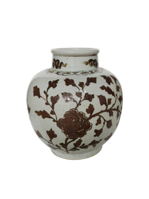 Daisy Vase, Rusty Brown