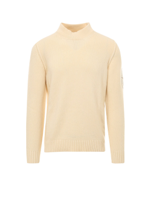 Stone Island Logo Embroidered High-neck Jumper