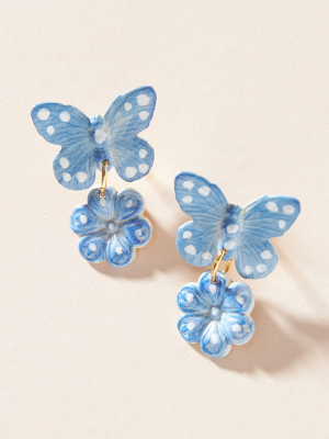 We Dream In Colour Butterfly Drop Earrings