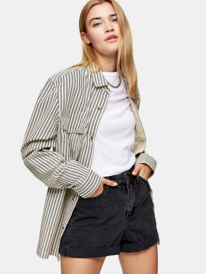 Topman Considered Ecru Stripe Shirt