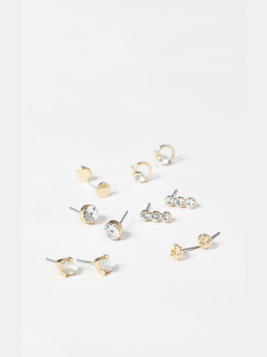 Gold Mini Stud Earring Multi Pack