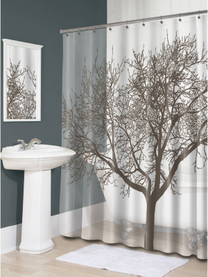 Tree Eva Shower Curtain Mocha - Splash Home