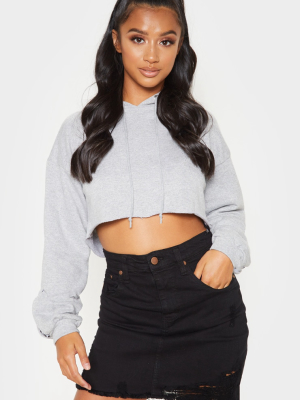 Petite Black Stretch Denim Skirt