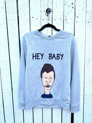 'hey Baby' Painted Sweatshirt