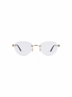 Cartier Rimless Oval-frame Glasses