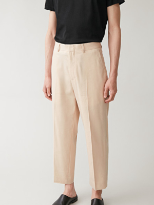Linen-mix Tailored Pants