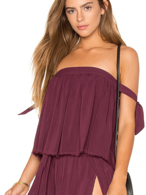 Blue Life Venus Tie Sleeve Top Wild Berry