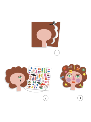 Hair Dresser Sticker Collage Activity