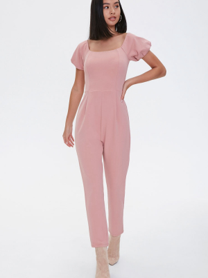 Puff-sleeve Jumpsuit