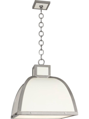 Ranger Pendant White And Polished Nickel