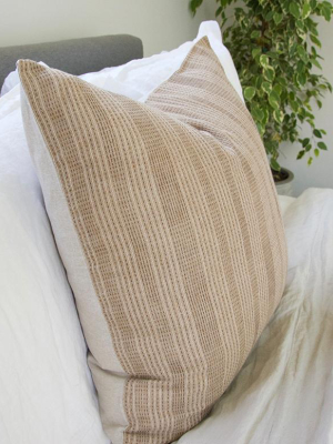 Sandy Brown Dashed Accent Pillow - 20x20