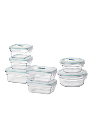 Glasslock Oven And Microwave Safe Glass Food Storage Containers 14 Piece Set