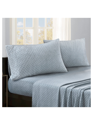 Micro Fleece Diamond Sheet Set Blue