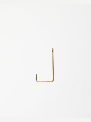 Medium Brass Single Hook