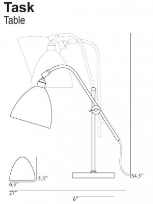 Task Table Lamp - Cream