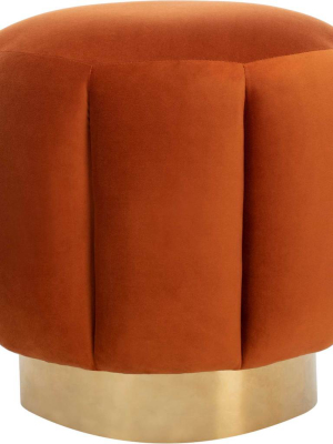 Maleah Channel Tufted Otttoman Sienna
