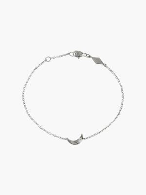 White Sapphire Moon Bracelet