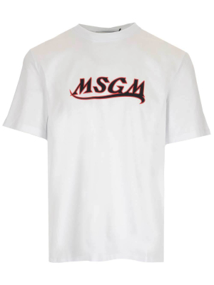 Msgm Logo Printed T-shirt