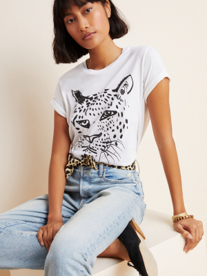 Clare V. For Anthropologie Leopard Graphic Tee