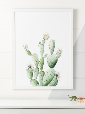 Flowering Cactus Framed Wall Art