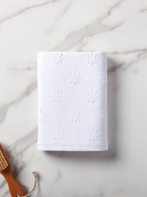 Organic Sculpted Star Hand Towels (set Of 2)