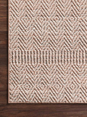 Cole Indoor/outdoor Rug In Blush & Ivory By Loloi