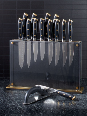 Schmidt Brothers ® Black And Brass 15-piece Knife Set In Midtown Block