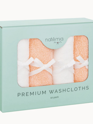 Natemia Premium Bamboo Washcloths - 10 Pack