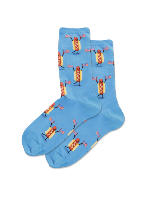 Women's Fourth Of July Hot Dog Crew Socks