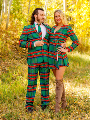 The Dirty Dangerfield | Mens Green Plaid Christmas Suit