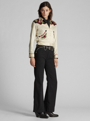 Mid-rise Flare Western Pant