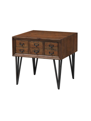 Oxford 1 Drawer End Table Brown - Treasure Trove