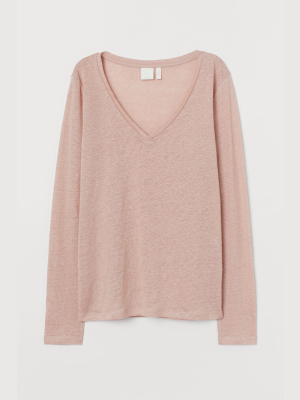 Linen Jersey Top