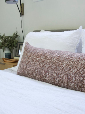 Batik Extra Long Lumbar Pillow - Mocha - 14x36 #4