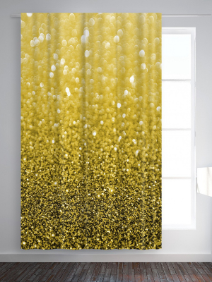 Americanflat Gold Shiny Texture By Emanuela Carratoni Blackout Rod Pocket Single Curtain Panel 50x84