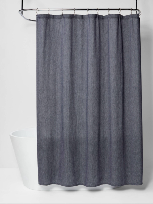 Woven Pattern Shower Curtain Blue - Project 62™