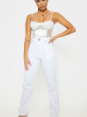 Petite White Straight Leg Jeans