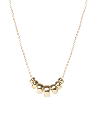 14k Gold 7 Graduated Rondelle Necklace