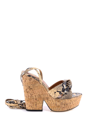 Paris Texas Embossed Platform Sandals