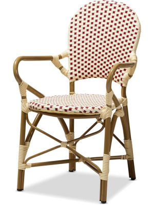 Sedra Dining Chair Beige/red (set Of 2)