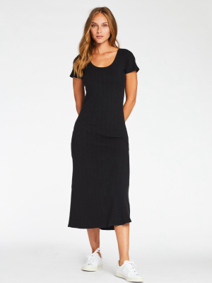 Vitamin A Black Organic Rib Catalina Tee Dress