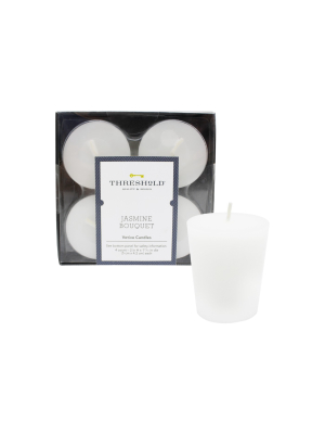 2" 4pk Votive Candle Set Jasmine Bouquet - Threshold™