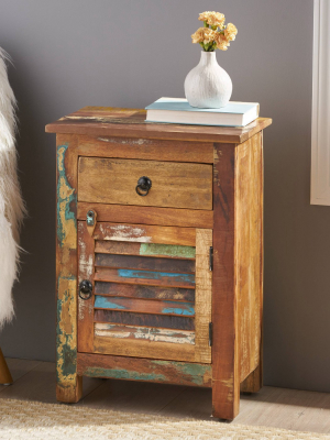 Laveer Wooden Side Table Brown - Christopher Knight Home