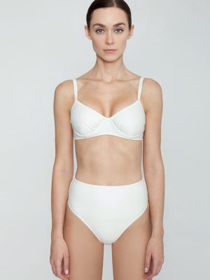 Underwire Fixed Bikini Top - Off White