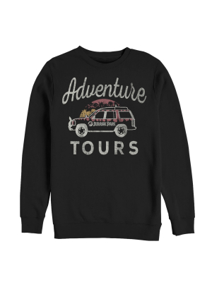 Men's Jurassic Park Adventure Car Tours Sweatshirt