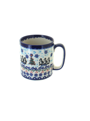 Blue Rose Polish Pottery Arctic Holidays Coffee Mug