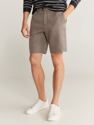 Linen Chino Bermuda Shorts